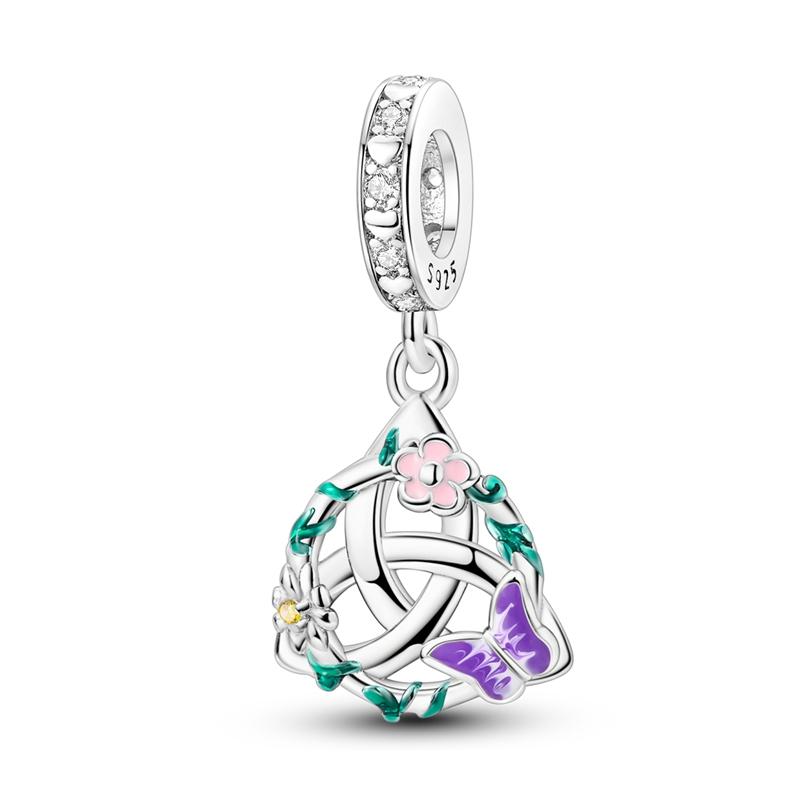 Fit Original Bracelet Copper Butterfly And Sunflower Heart Shape Charms Beads For Women Jewelry Making Fashion Pendant