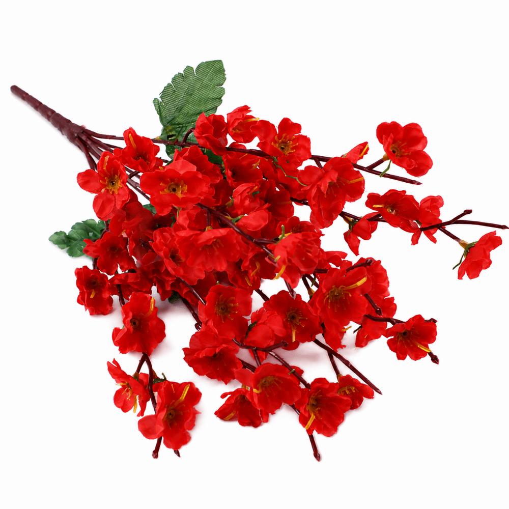 Folhas Verdes Flores Artificiais Galhos Flor Colorida Decorativa Flor Falsa Decoração de Casa