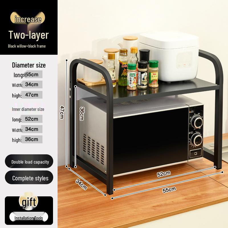 Multi-layer Kitchen Storage Rack for Microwave, Oven, and Rice Cooker