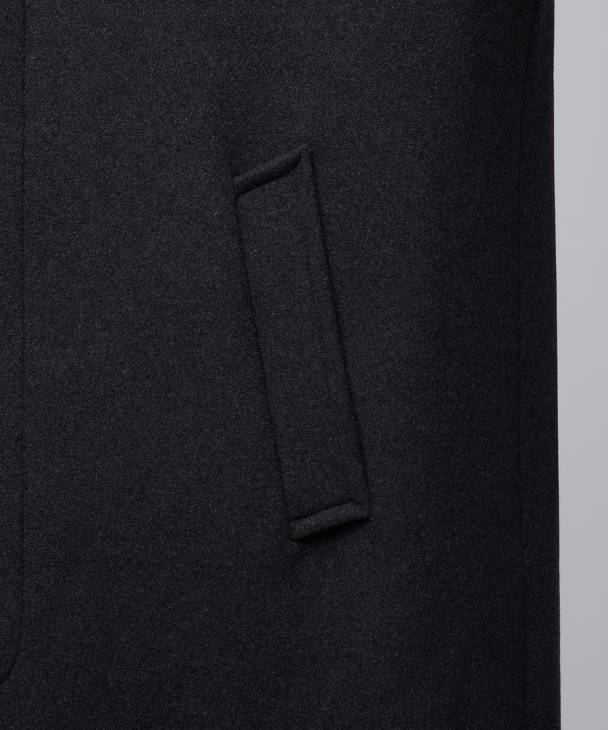 Musinsa Standard Cashmere Blend Oversized Balmacaan Coat [Charcoal Grey]