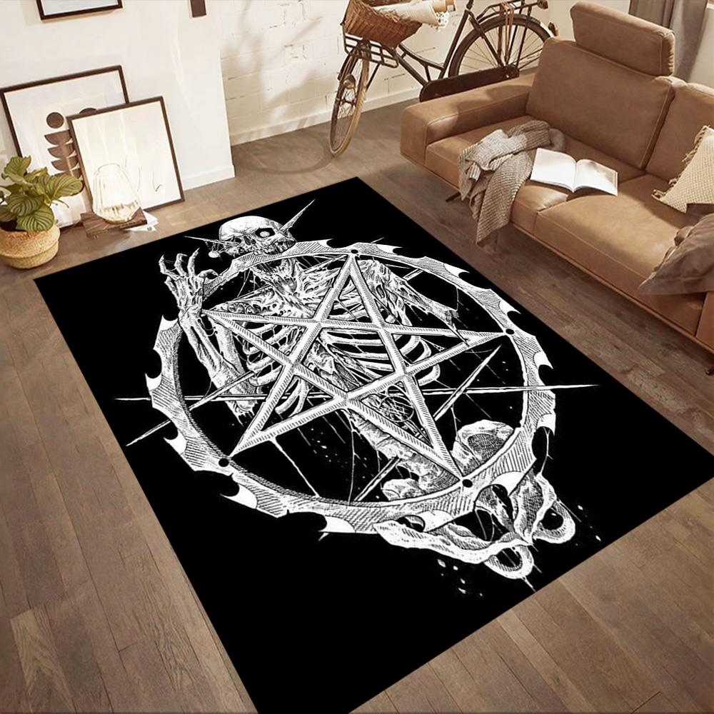 Satanic Symbolism Artwork Floor Mats for Living Room, Bedroom and Room Decoration Are Suitable for Gifts.