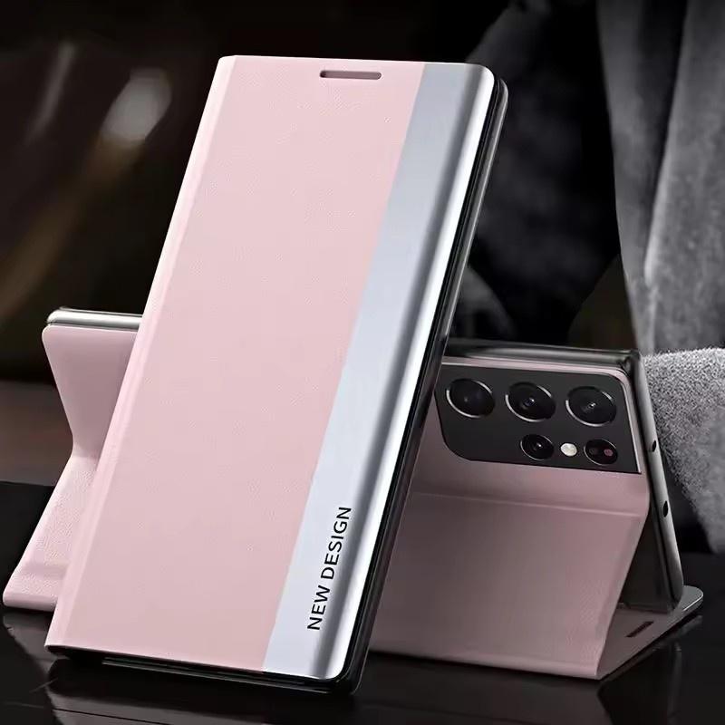 Luxusní kožené flipové pouzdro pro Samsung Galaxy S25 S24 S23 S22 S21 S20 Ultra Plus S23 S21 S24 FE Note 20 Ultra kryt se stojánkem