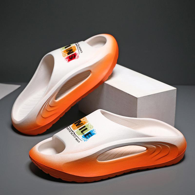 2025 Trendy Couple's Non-Slip Thick-Soled Beach Slippers: Simple, Versatile One-Strap for Indoor & Outdoor Use