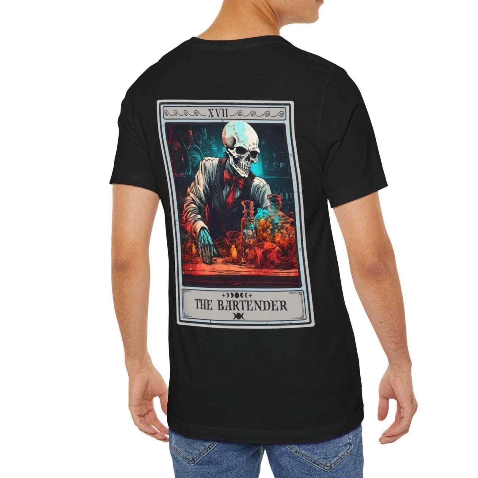 Bartender Tarot Card Shirt - Back Print Bartending Gift 3XL
