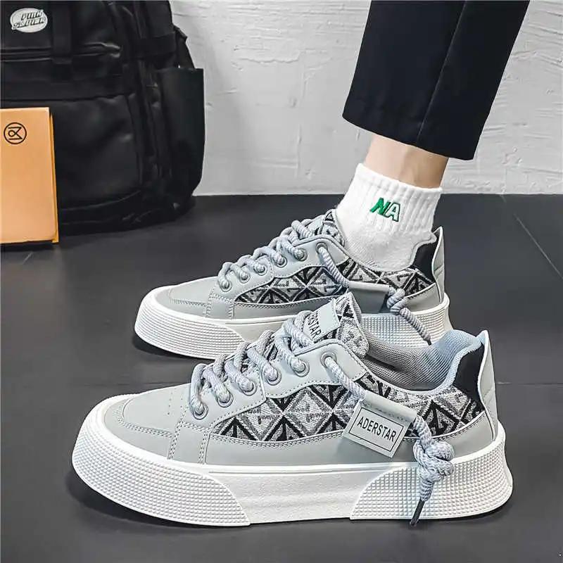 Fashion PU Leather Platformed Men's Sneakers Size 36 Loafers Shoes Skate Luxury Designer Boots Sports Universal Brands New Season