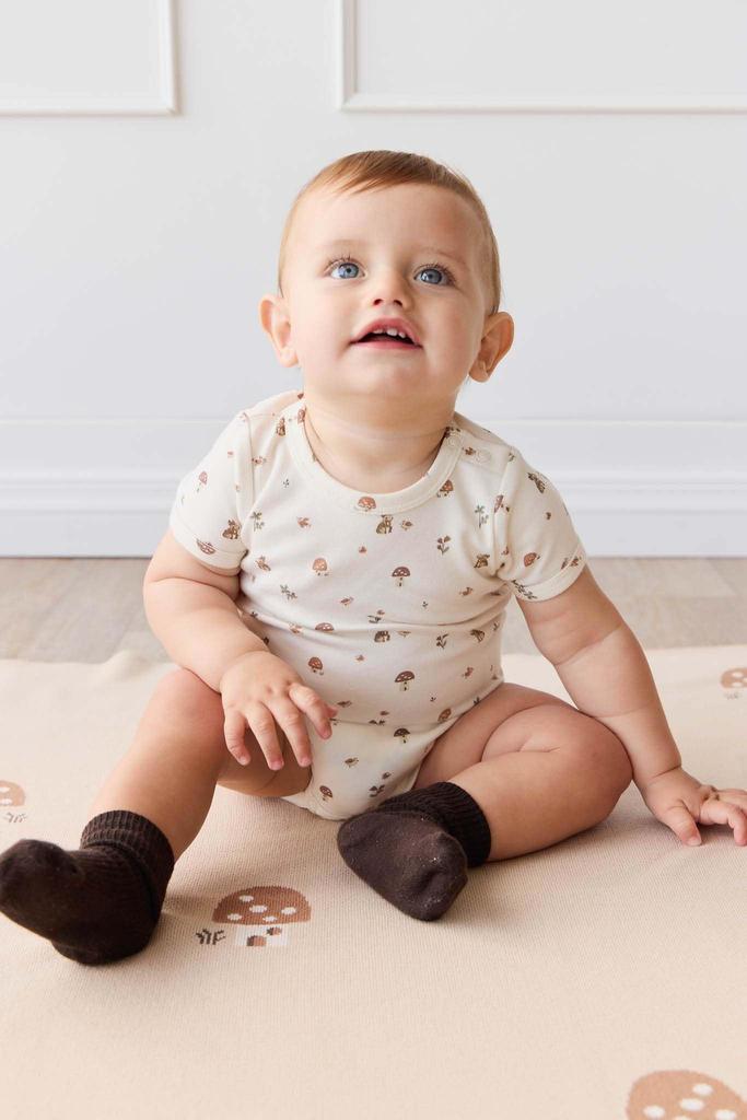 OC Short Sleeve Bodysuit Foraging Friends JBCO245226 Baby IVR 60 [Jamie Kay]