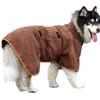 Dog Drying Coat Dog Bathrobe Towel Fast Drying Super Absorbent Pet Dog Cat Bath Robe Towel Soft Thick Brown S