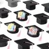 3D Graduation Cap Candy Dome Storage Box Plastic Treat Container for Graduation Party, Table Centerpiece Candy Holder