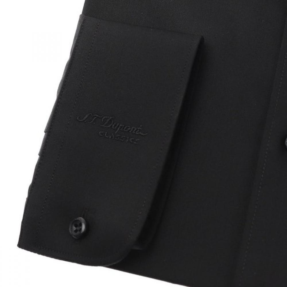 S.t. Dupont 26ss Black Solid Stretch Long Sleeve Regular Fit Shirt Se6sm11ls161