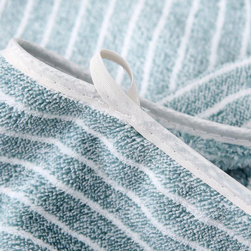 8-Piece Coral Fleece Towel Set Super Soft & Highly Absorbent Bath & Face Towels Narrow & Wide Stripe Design Shedding Resistant for Bathroom Spa