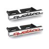 1Pcs Car Chrome Front Hood Grille quattro Emblem Badge Auto Trinket Styling For lpdv0 S5 S6 S7 S4 S8 TT TTS A4 A6 C7 C6 B7 Q5 Q7