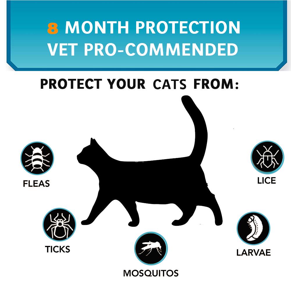 Cats Flea and Tick Collar Treatment Prevention Natural Essential Oil Adjustable Waterproof 8 Months