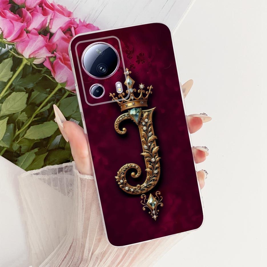 For Xiaomi 13 Lite Case Luxury Letters Cover Clear Silicone Soft Slim Phone Case For Xiaomi Mi 12 Lite NE Mi 13Lite Fundas Coque