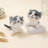 10cm Mini Cute Cat Plush Stuffed Kitten Key Chain Plush Toys Animal Stuffed Sitting Doll Key Ring Chain Pendant Toy Kids Gift