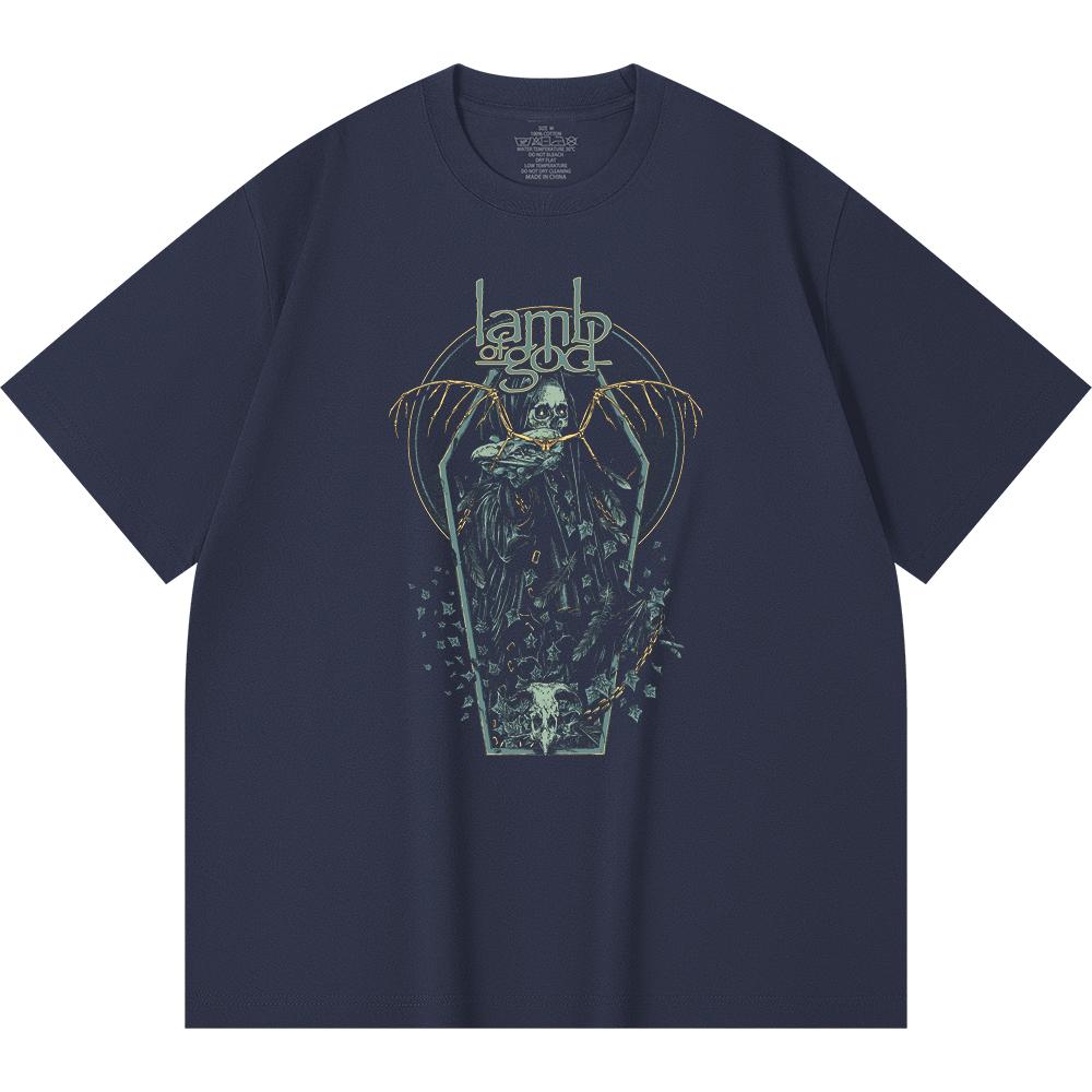 230 Gsm 100% Cotton Heavy Metal T-Shirt Rock Band Popular Music Print Unisex Heavy Cotton T Shirt