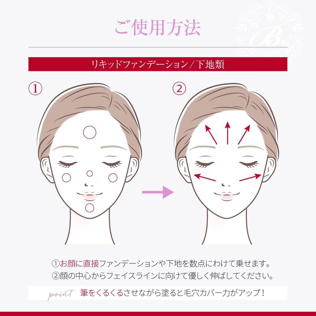 Brilliet Flat Makeup Perfect for and Pink Brush, Blush, Liquid, Powder, Foundation, Travel,