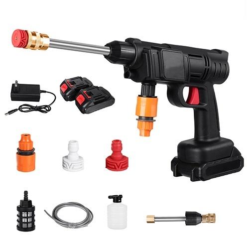 

2000 Вт 90 бар, автомойка, водяные пистолеты, портативный беспроводной очиститель для автомойки под давлением, регулируемая насадка 2*Batteries