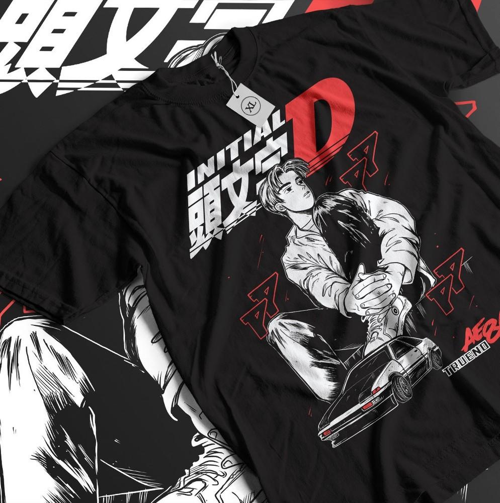 Initial D Itsuki Fujiwara T-Shirt Sport Anime Manga Movie Unisex  Shirt All Size Unisex T-Shirt S