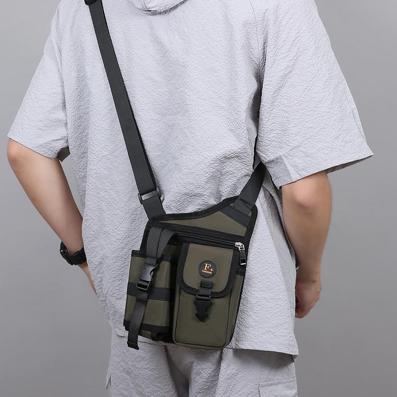 Men's Crossbody Bag Water Cup Bag Outdoor Travel Cycling Bag Water-Repellent Shoulder Bag