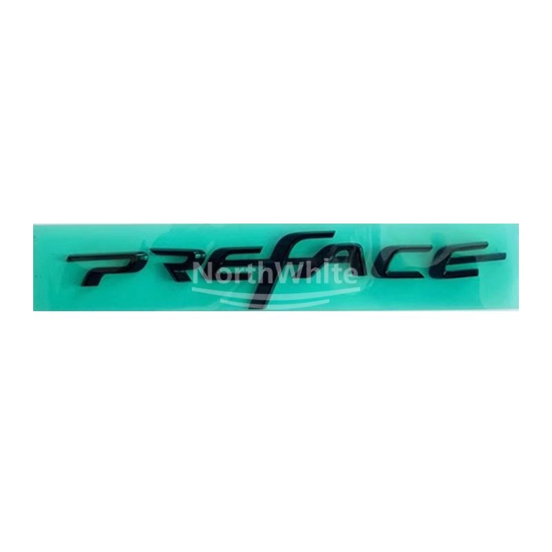 Black Silver Chrome ABS Sticker Car Styling Badge Letters Emblem Labeling Logo Decal For Geely Preface