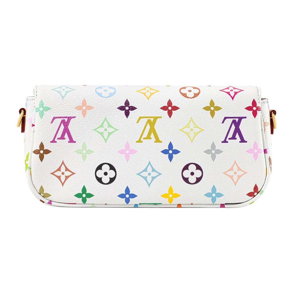 LOUIS VUITTON Takashi Murakami Collaboration Coated Canvas Wallet, Crossbody Bag, Shoulder Bag Women's White M27492