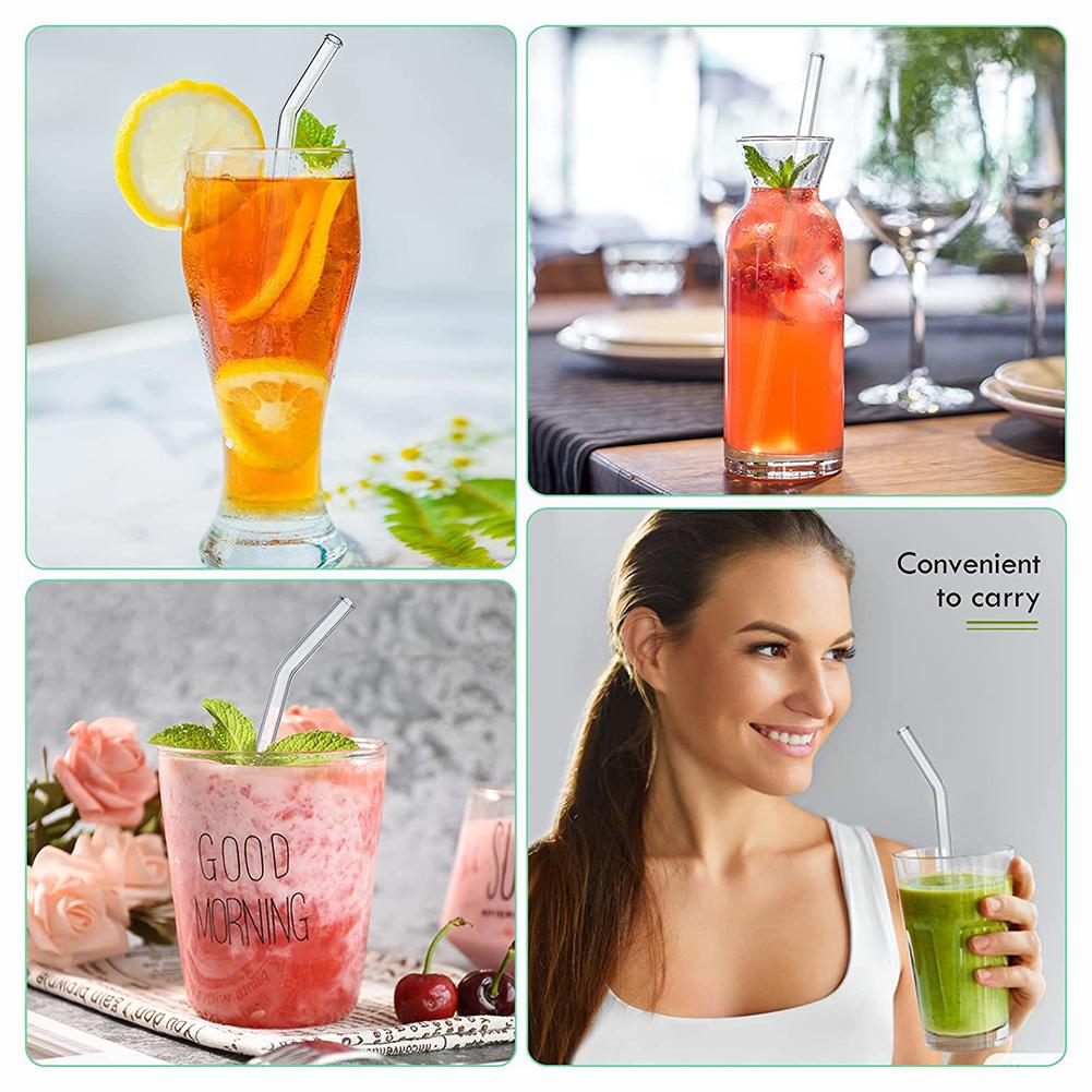 Universal Glass Straws Heat Resistant High Temperature Resistant Bubble Tea Straws For Professional Use In Cafes Bar