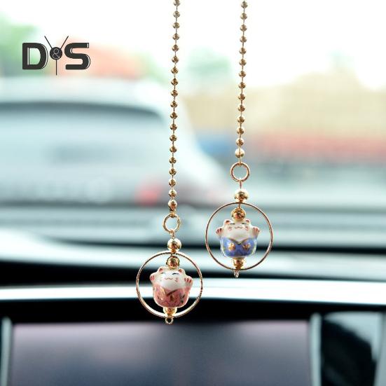 Rearview Mirror Pendant Car Interior Hanging Accessories Easy To Hang Adorable Appearance Lucky Cat Hanging Decoration