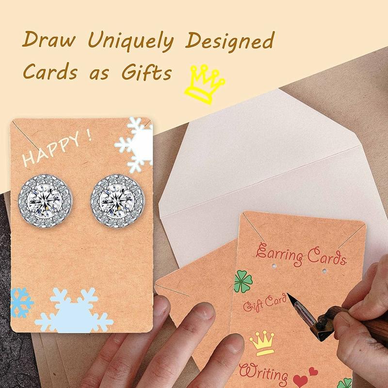 480Pcs Earring Holder Card withPlastic Opp Bag Earring Display Card for Earring Necklace Display Jewelry Packaging