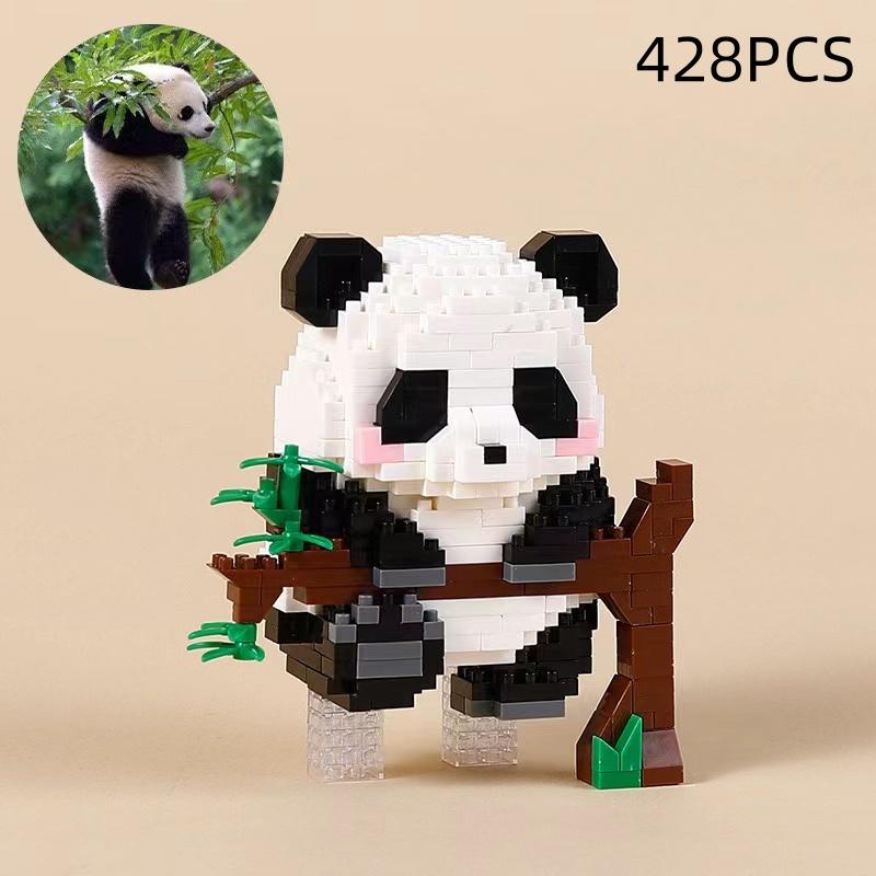 Micro Granule Panda Panda Decorare Puzzle Asamblare Jucării pentru copii