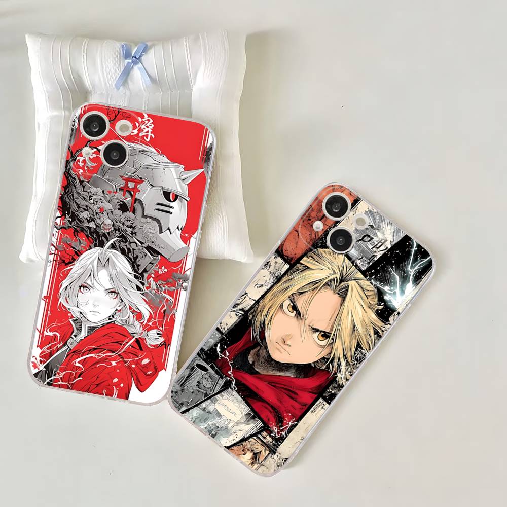 Anime F-Fullmetal A-Alchemist Transparent Phone Case For IPhone 16 15 14 13 12 11 Pro Max Plus Soft Cover
