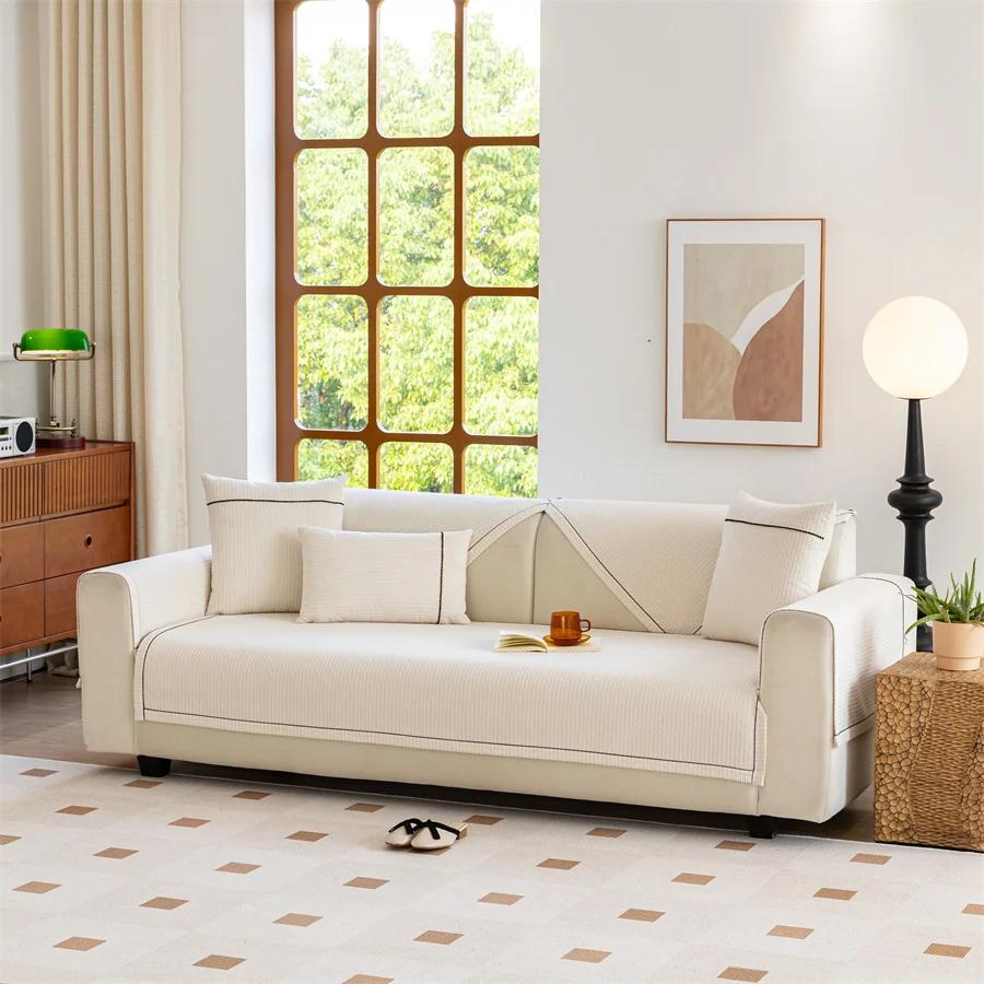 All Seasons Universal  New Entry Luxury Non-Slip High-Level Leather Sofa Cover Cover Cloth Sofa Cushion