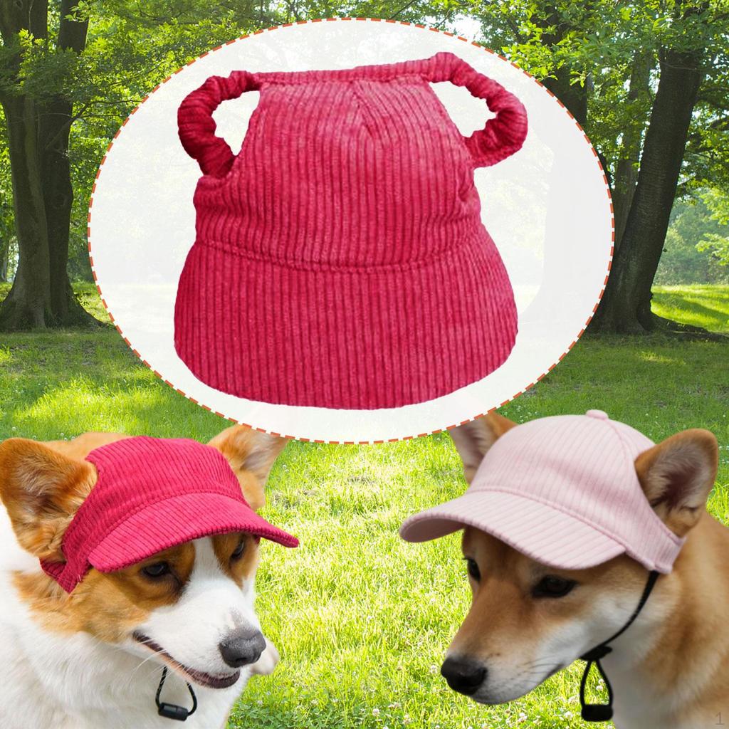 Dog Baseball Adjustable, Comfortable, with Ear Holes, Outdoor Sun Protection Supplies