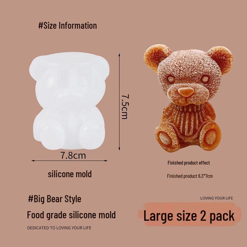 Cute Bear Silicone Ice Cube Mold