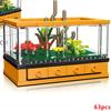 DIY Fish Tank Aquarium Turtle Lizard Lobster Clownfish Desktop Decoration Decorate Building Blocks Model Bricks Sets Kits Toys