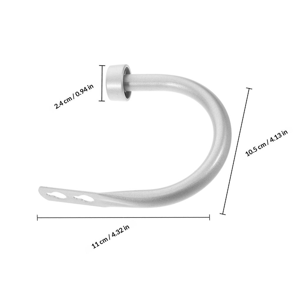 2Pcs U-Shaped Iron Curtain Tiebacks Wall Mounted Modern Minimalist Holdback Hooks for Living Room Bedroom Window Decor