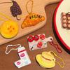 Porte-clés Pendentif Nourriture Mignonne Dessin Animé Kawaii Créatif Drôle Œuf au Chocolat Pain Accessoires Pendentifs Sac à Dos Cadeaux