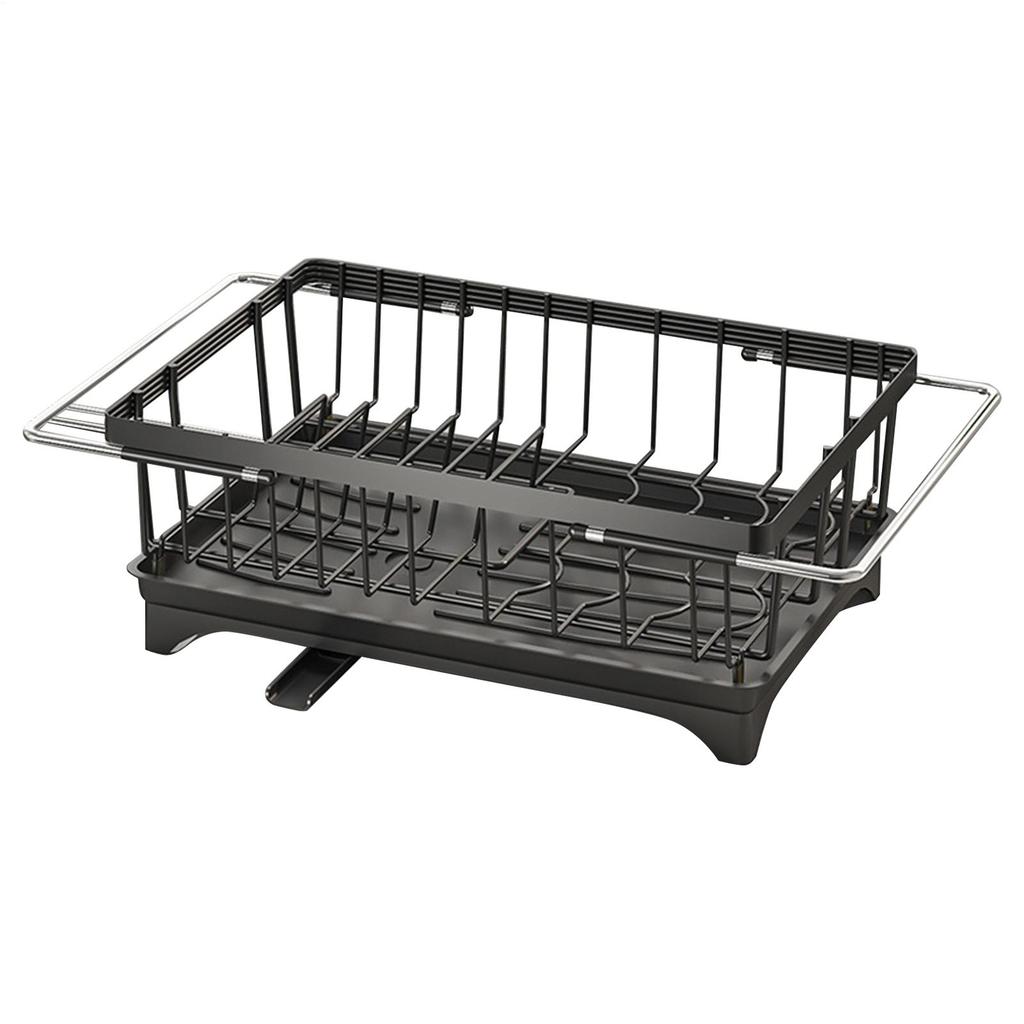 Sink Drying Rack Expandable Large Capacity Kitchen Sink Dish Drain Rack For Apartment Small Space Cups Bowls Plates Vegetables