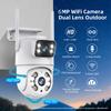 8MP V380 Pro Outdoor Waterproof CCTV Camera WIFI Wireless Dual Lens with Dual Screen Night Vision