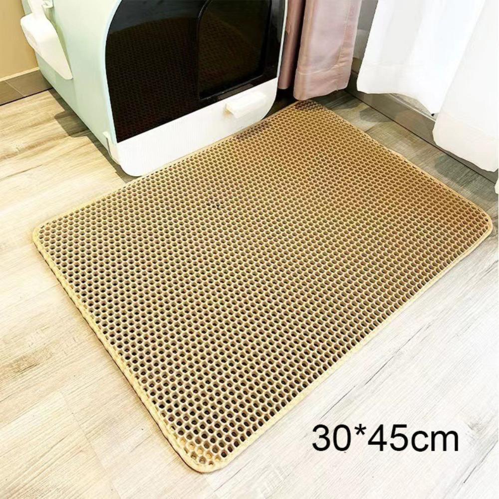 

Gift Double Layer Cat Litter Mat Waterproof Non-Slip Pet Litter Box Mat Easy Clean Washable Sand Cat Pad Litter Box Area