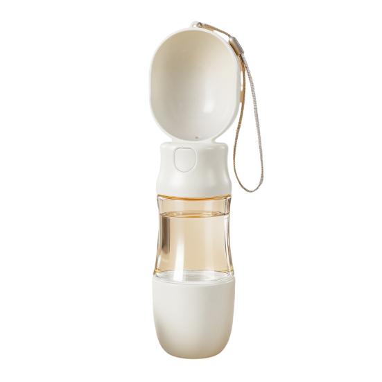 Yousheng Portable Pet Water Bottle Leak-Proof Dog Water Dispenser with Drinking Bowl Food Compartment Travel Water Bottle for Cats Hiking Walking