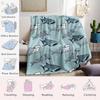 Cartoon Shark School Flannel Blanket Warm Soft Halloween Christmas Couch Warm Cozy Decorative Decor Gift For All Season