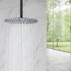 High Quality Brushed Gold 10 Inch Stainless Steel Rainfall Shower Head Bathroom Square Round Showerhead Arm Accessory G1/2
