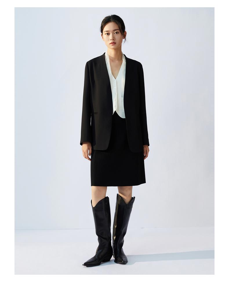 JZ Jiuzi Minimalist Commuting Suit Jacket for Women