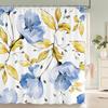 Green Plant Leaf Vines Flowers Shower Curtain Modern Nordic Minimalist Printed Polyster Home Decor Bathroom Curtain with Hooks