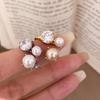 Luxury French Retro Pearl Diamond Zirconium Open Ring - Elegant High-End Index Finger Jewelry for Women