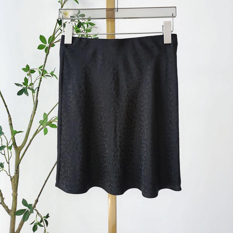 

Летняя сексуальная шелковая юбка-рыбий хвост с леопардовым принтом и эластичным поясом - шелковица для женщин S (Pants 26) чёрный