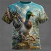 Summer Men's 3D Animal Print Crew Neck T-shirt