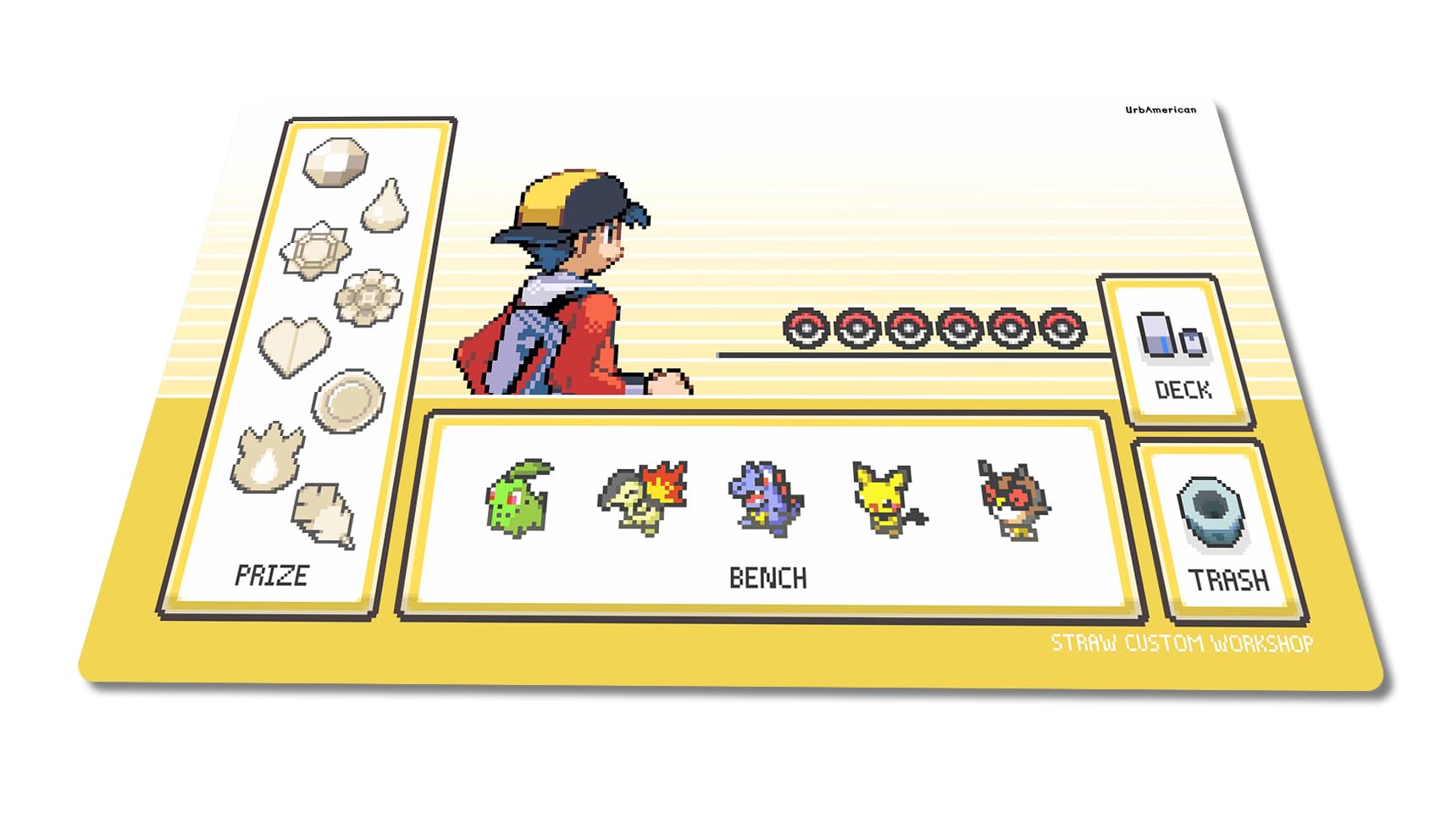 

Игровой коврик с полной прошивкой Резиновый игровой коврик для одного человека Эксклюзив для битв TCG Высококачественный игровой коврик Pokemon с водонепроницаемой сумкой для хранения Карточная игра