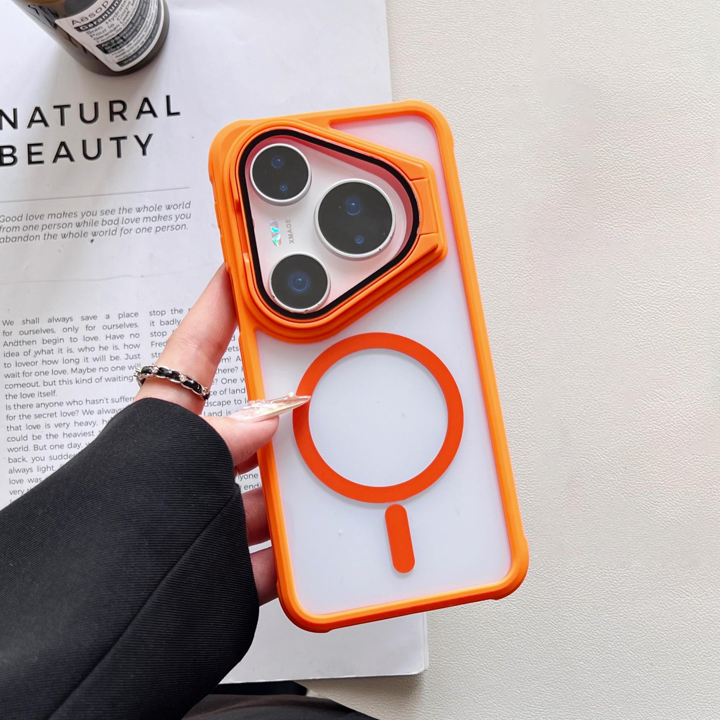 

Magnetic Lens Protection Stand For Magsafe Case For Huawei Pura 80 70 Mate 70 60 Pro Plus Ultra Clear Shockproof Acrylic Cover Huawei Pura 80 Ultra