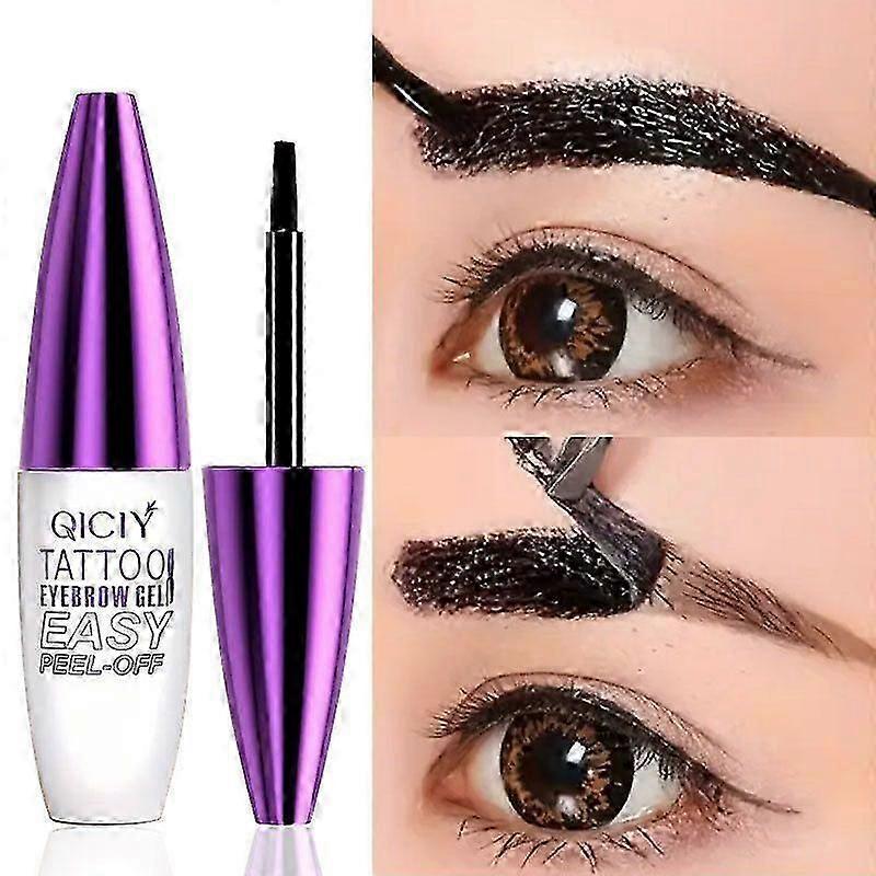 Easy Peel Off Eyebrow Gel, Tattoo Eyebrow Gel Easy Peel Off, Tinted Eye Brow, Professional Eye Brow Tint, Waterproof Sweatproof